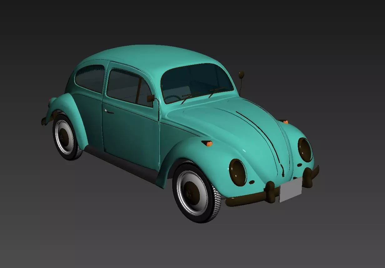 Cute Beetle Classic Car 2012 3D MODEL 3D model_0