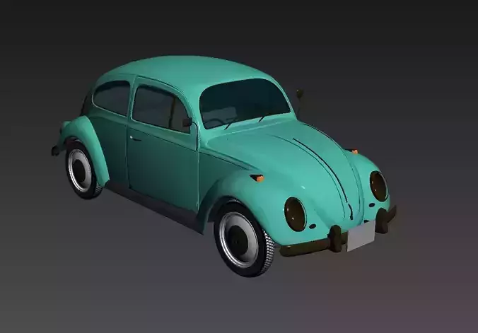 Cute Beetle Classic Car 2012 3D MODEL