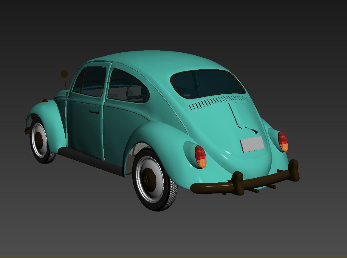 Cute Beetle Classic Car 2012 3D MODEL 3D model_1