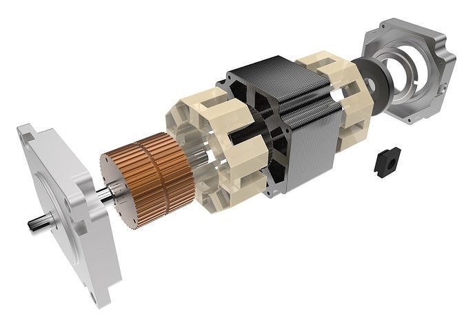 Stepper motor 3D model