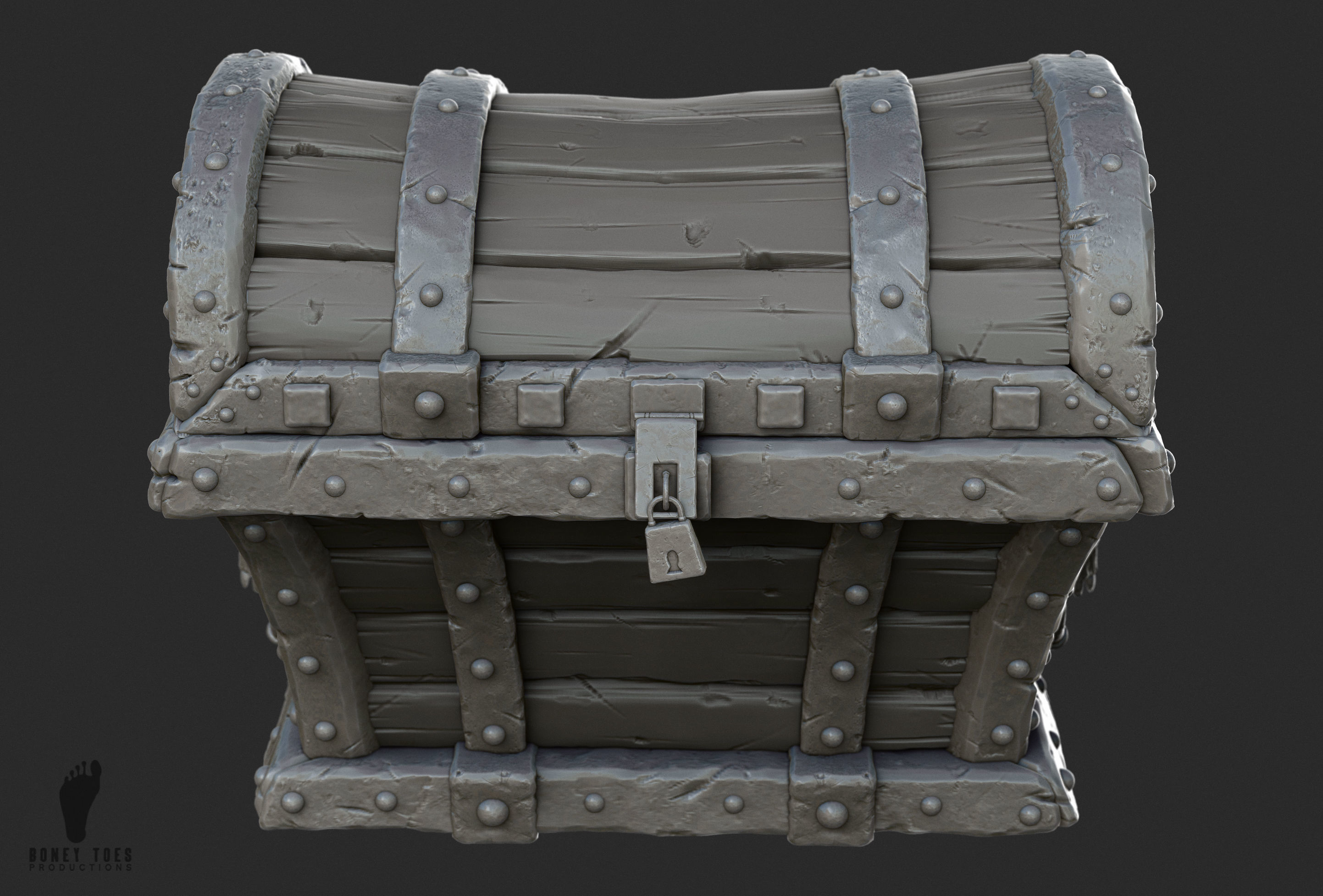 3D Pirate Treasure Chest 3D model_4