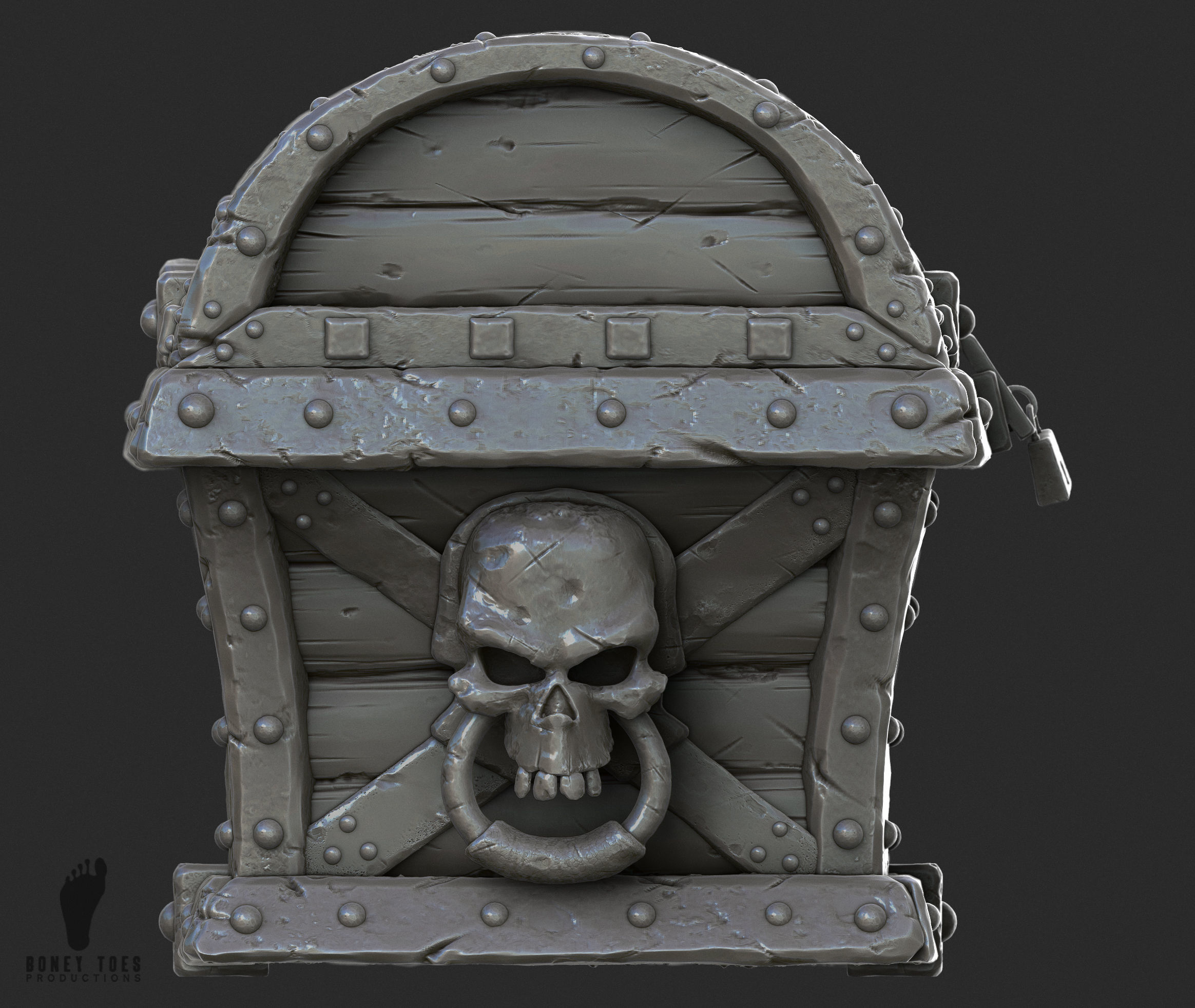 3D Pirate Treasure Chest 3D model_7