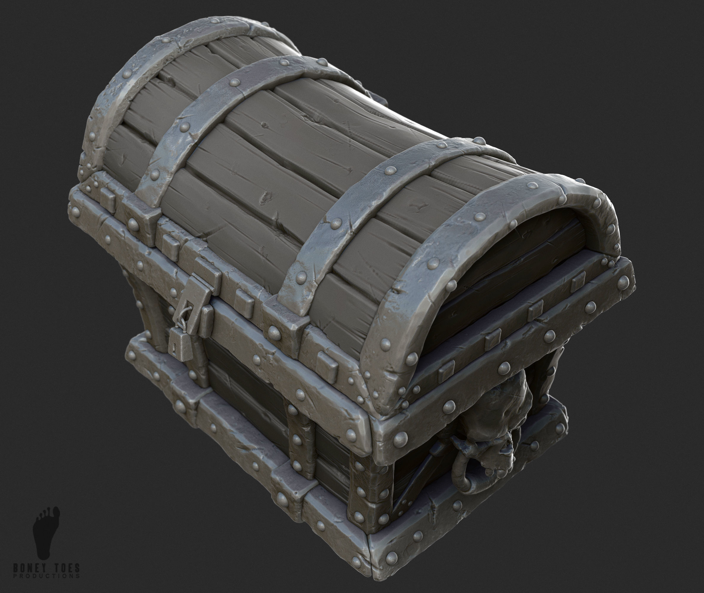3D Pirate Treasure Chest 3D model_5