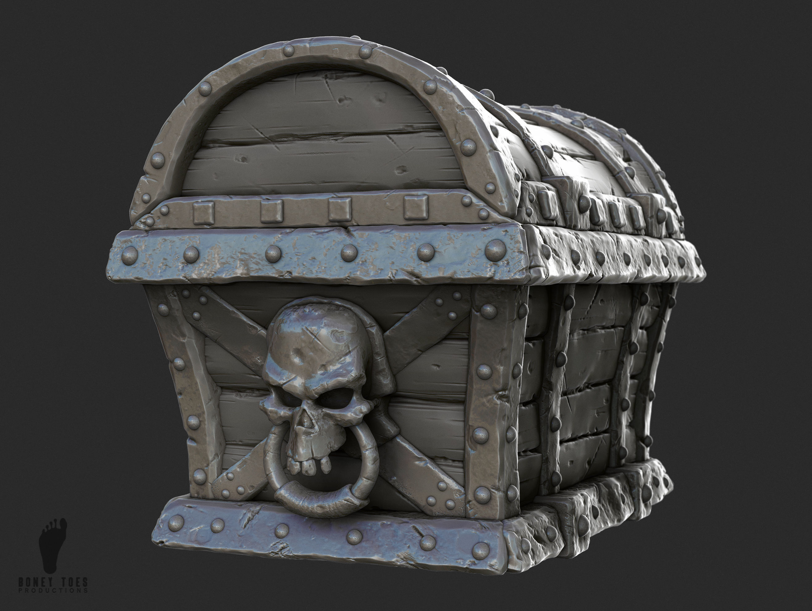 3D Pirate Treasure Chest 3D model_8