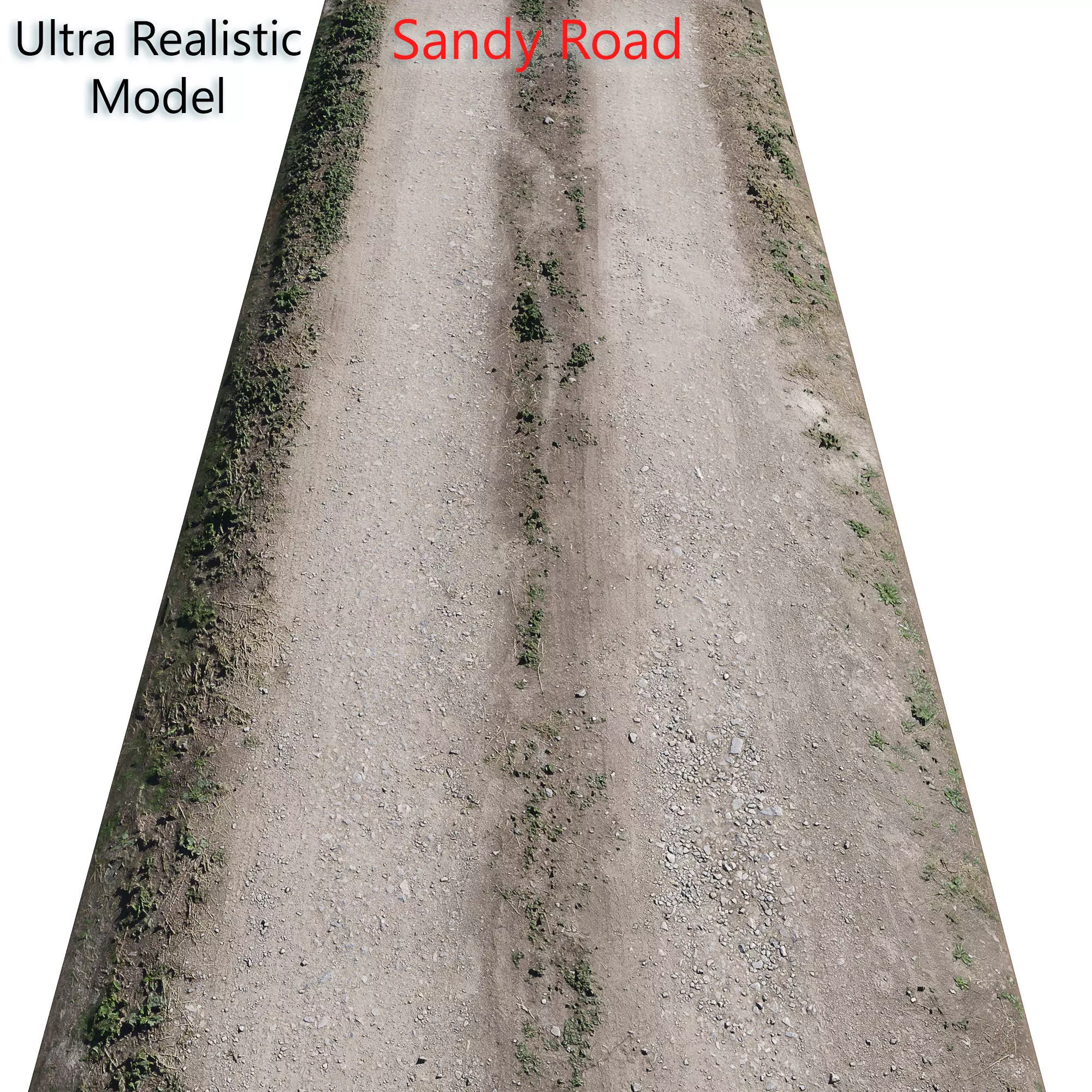 Ultra realistic Sandy Road Scan 2 3D model_0