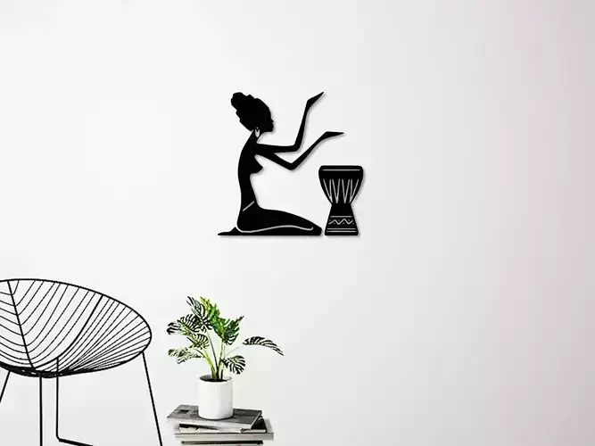 African woman wall decoration