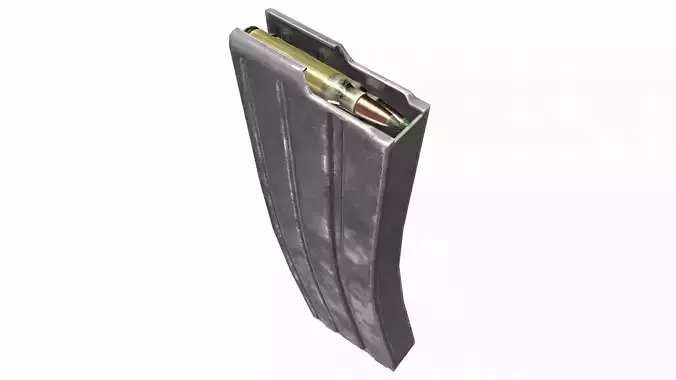 AR MAG Assault Rifle M4 M16 AR15 556 45 STANAG 30 rounds Ammo Low-poly 3D model