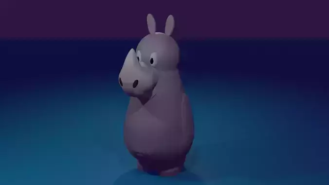 Cartoon rhinoceros