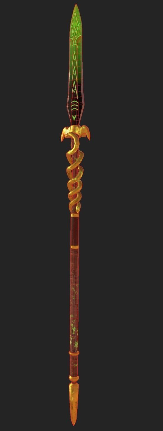 Hermes Spear - Assassins Creed Low-poly 3D model_8