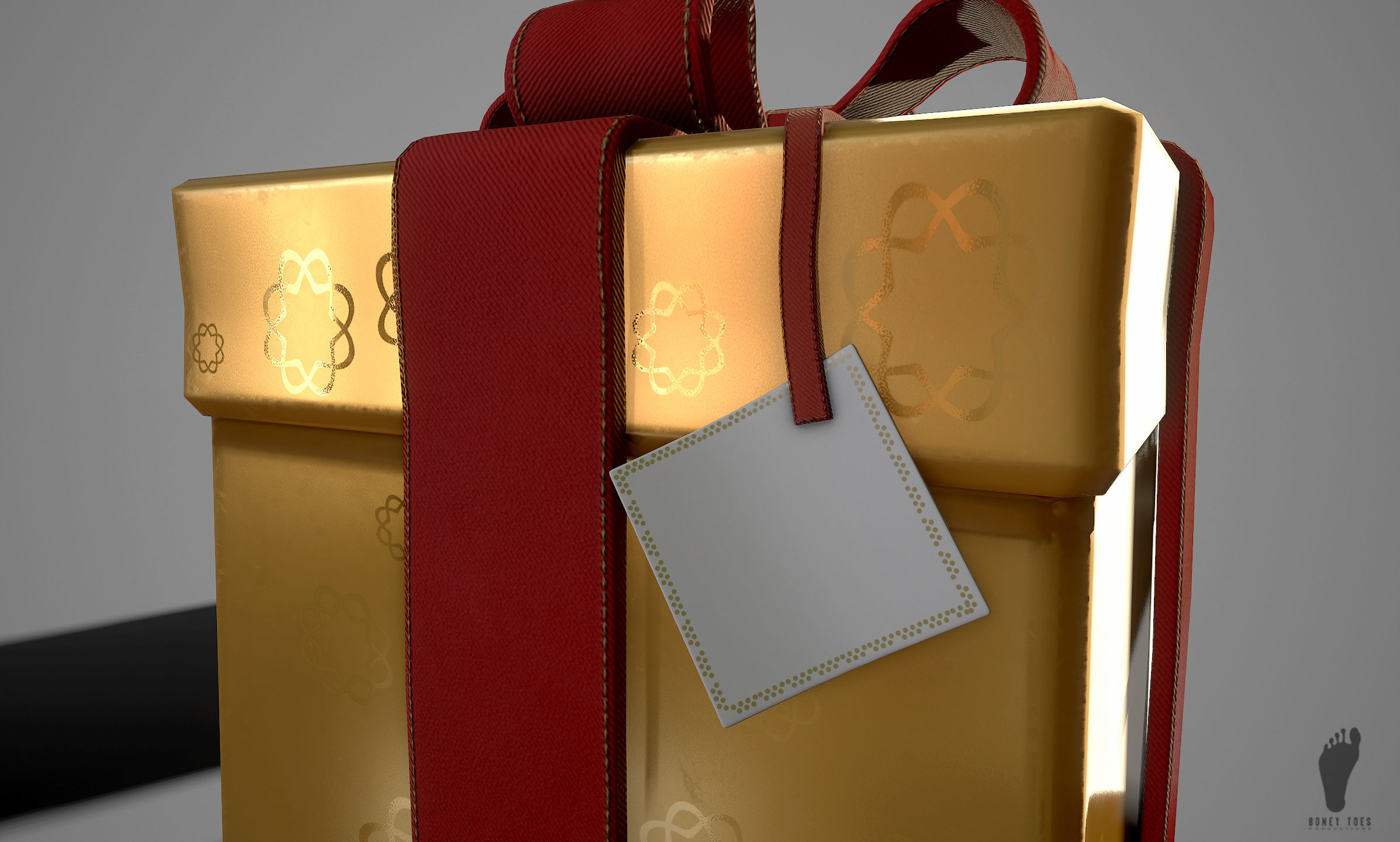 3D Birthday Present Gift Boxes - Game Ready Low-poly 3D model_7