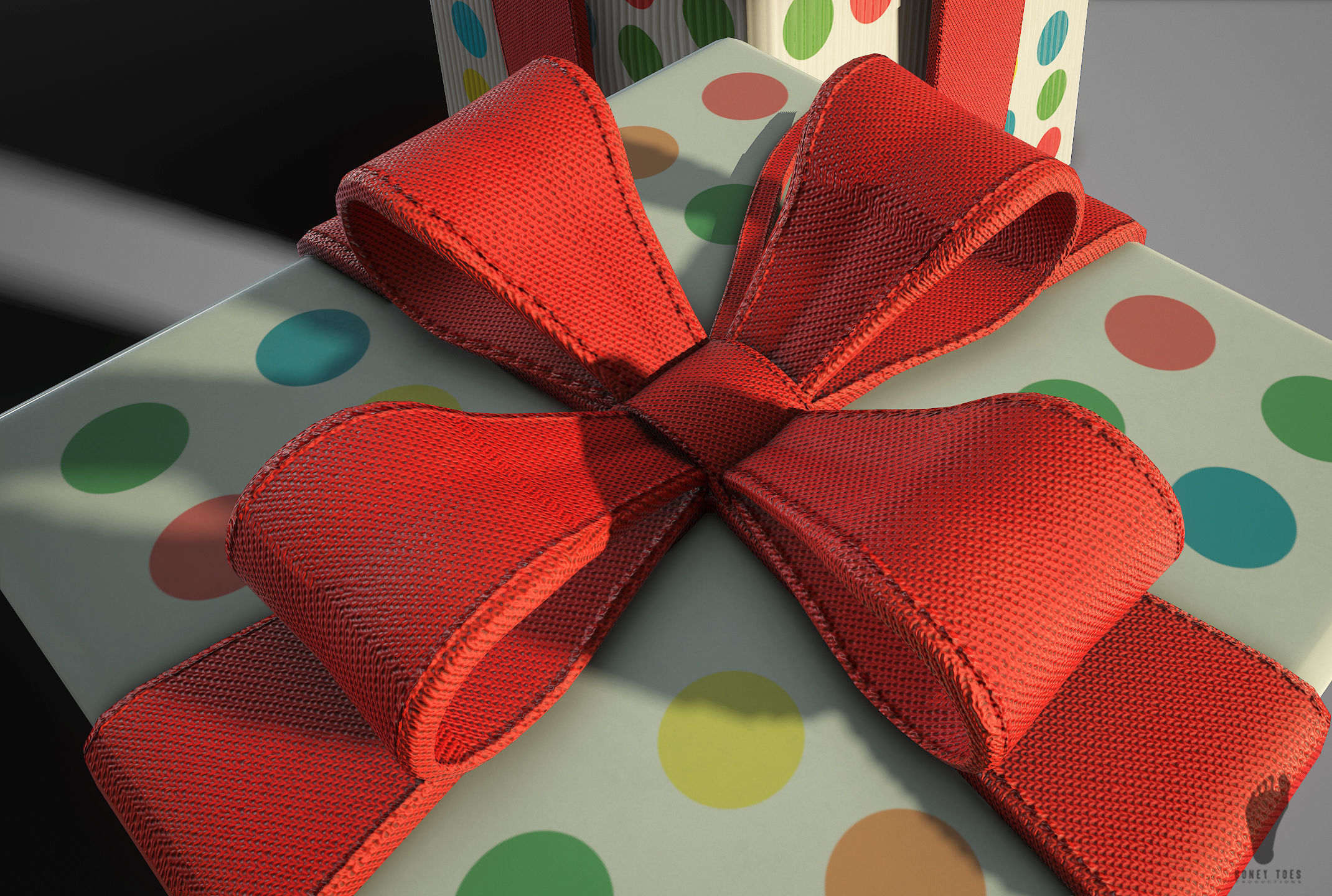 3D Birthday Present Gift Boxes - Game Ready Low-poly 3D model_6