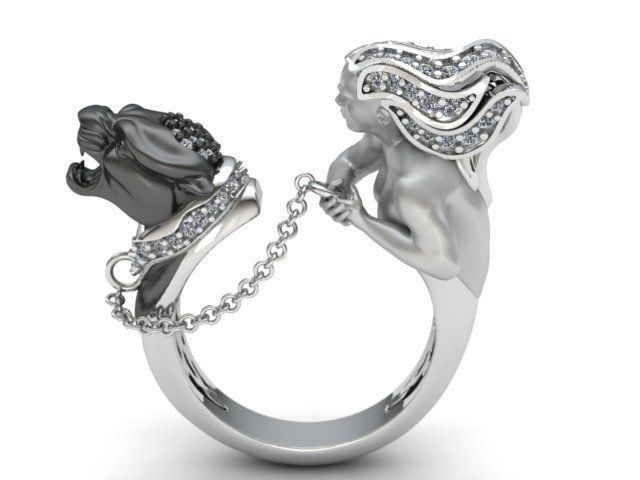 Panter Ring print model 3D print model_0