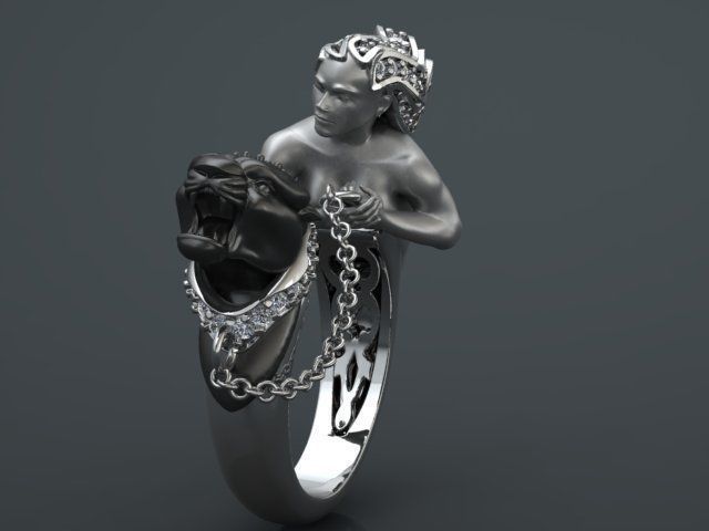 Panter Ring print model 3D print model_11