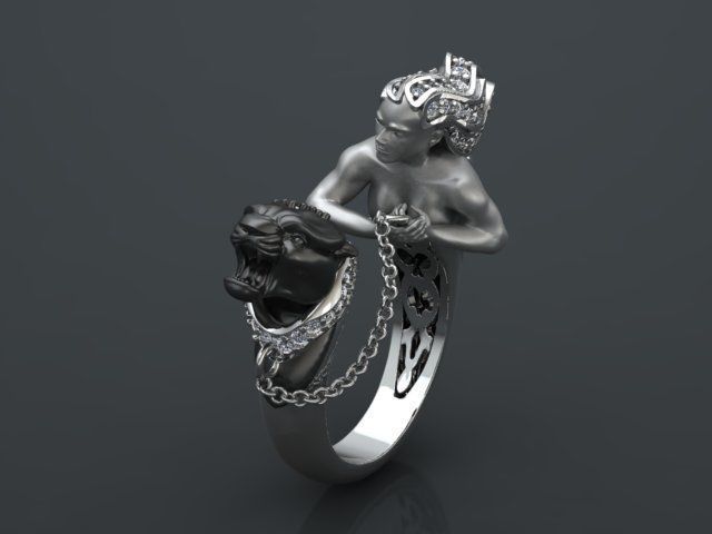 Panter Ring print model 3D print model_15