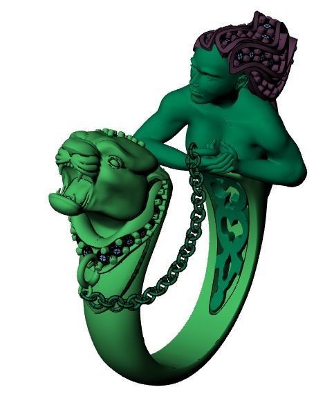 Panter Ring print model 3D print model_23