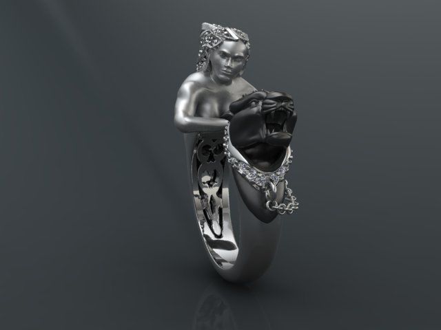 Panter Ring print model 3D print model_17