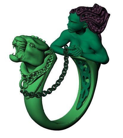 Panter Ring print model 3D print model_21