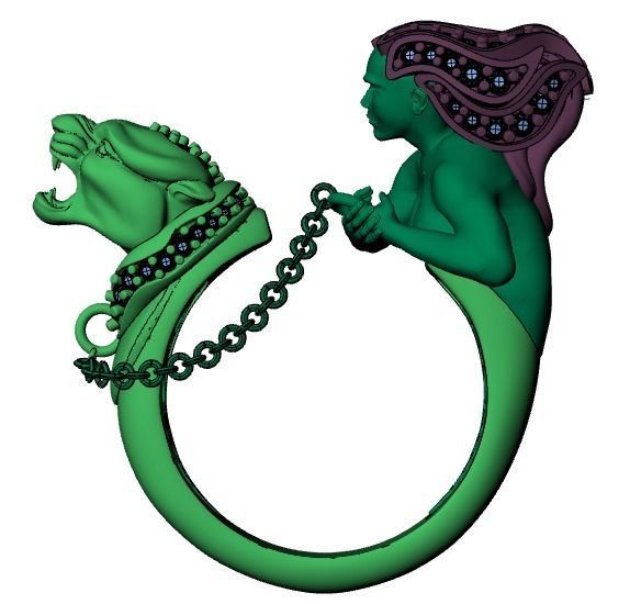 Panter Ring print model 3D print model_22