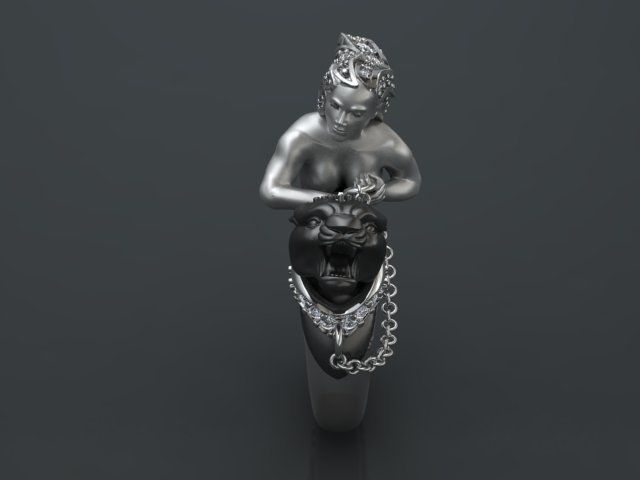 Panter Ring print model 3D print model_5