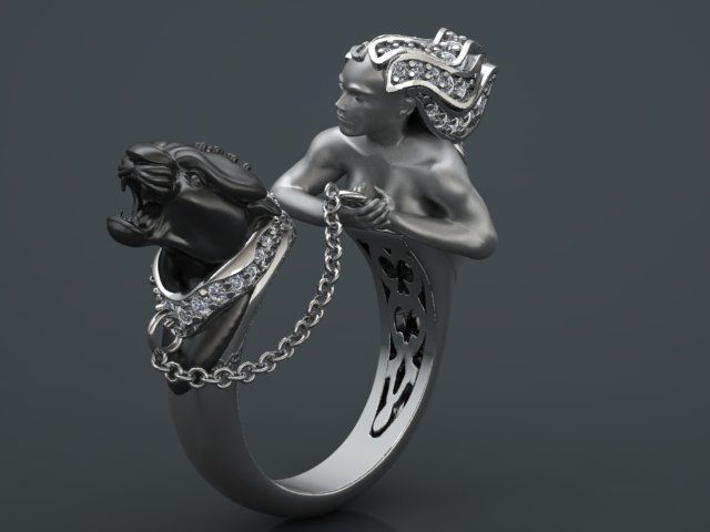 Panter Ring print model 3D print model_2