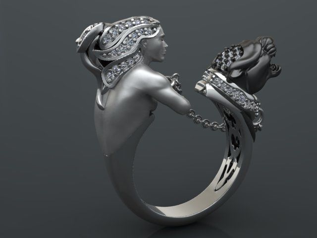 Panter Ring print model 3D print model_6