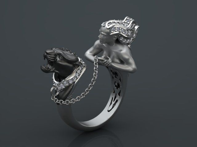 Panter Ring print model 3D print model_14