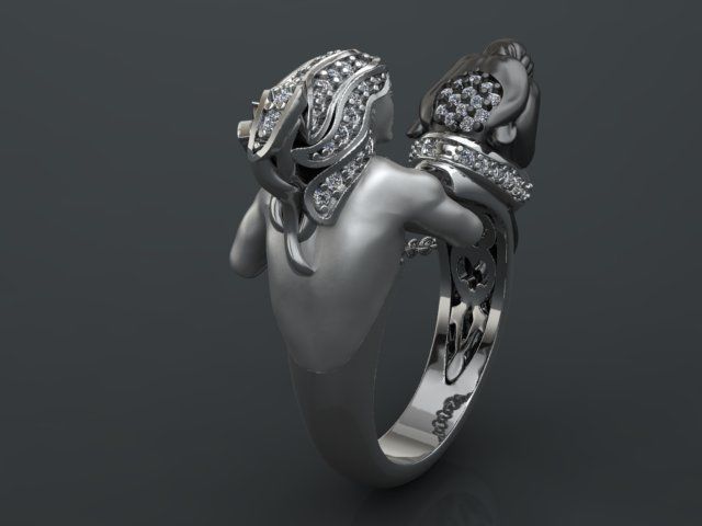 Panter Ring print model 3D print model_7