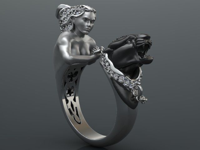 Panter Ring print model 3D print model_18