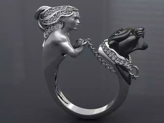 panter ring print model 3D print model