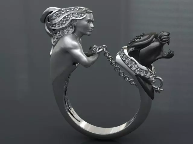 Panter Ring print model 3D print model_1