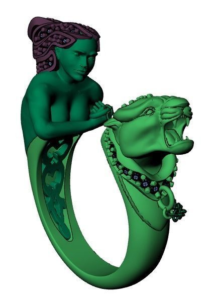 Panter Ring print model 3D print model_24