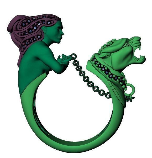 Panter Ring print model 3D print model_25