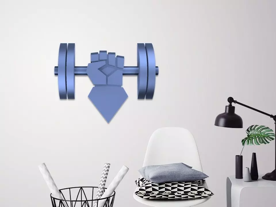 Athlete hand wall art 3D print model_0