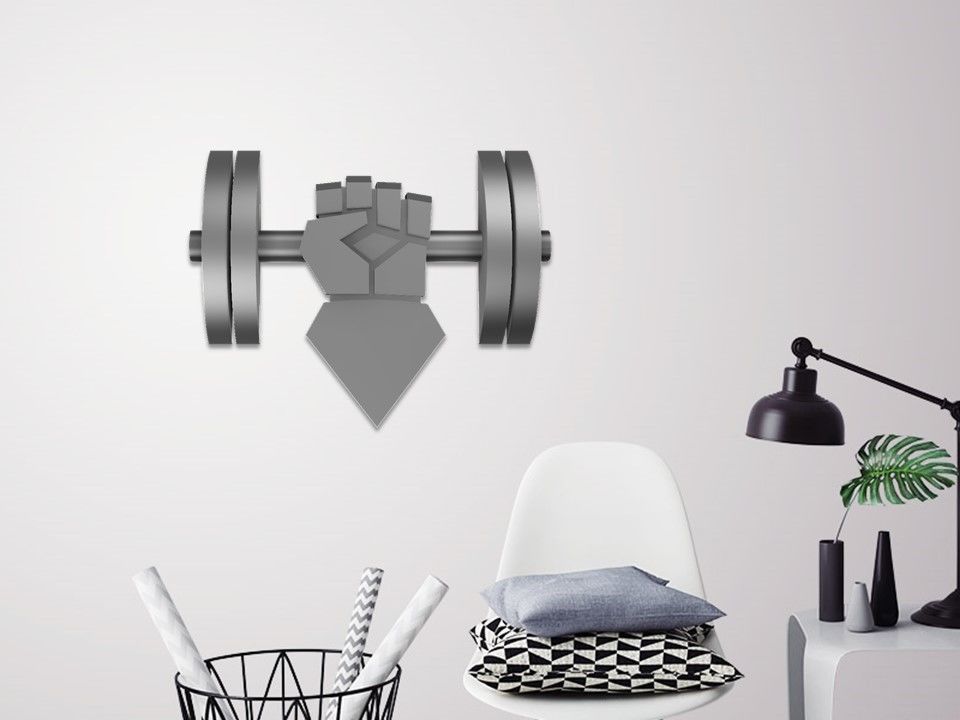 Athlete hand wall art 3D print model_1