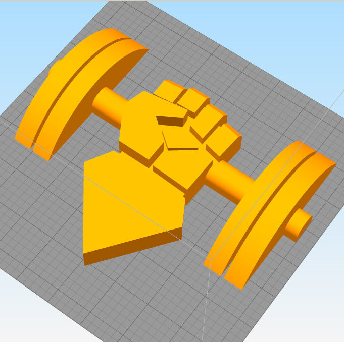Athlete hand wall art 3D print model_2