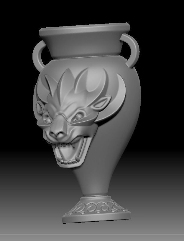 lion cup 3d print Free 3D print model_6