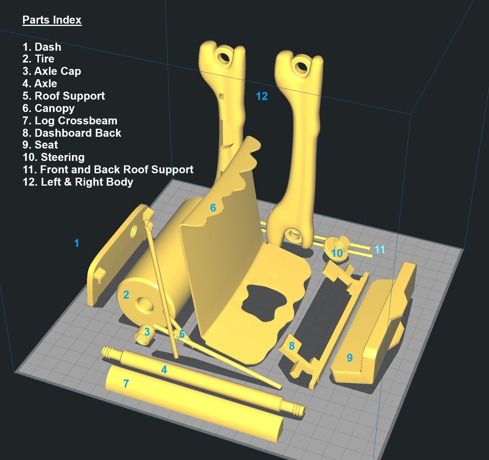 Flintstone Car Free 3D print model_2