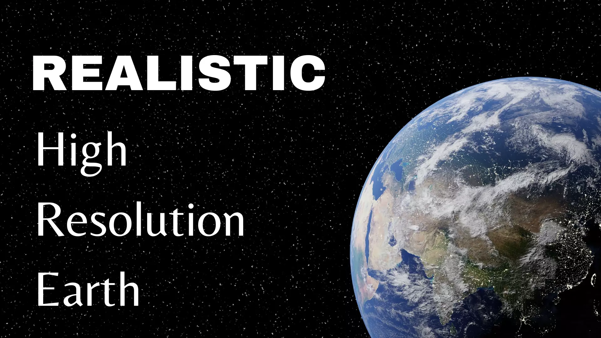 High Resolution Earth 3D Model With Stars 3D model