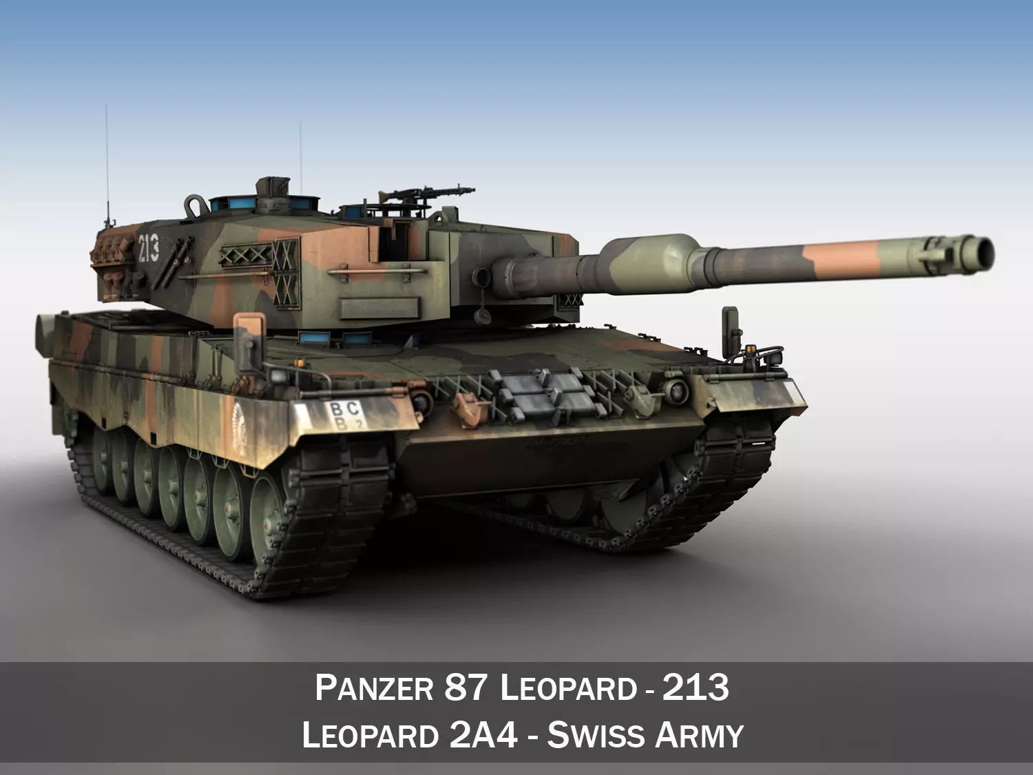 Panzer 87 Leopard - 213 - Swiss Army 3D model_0