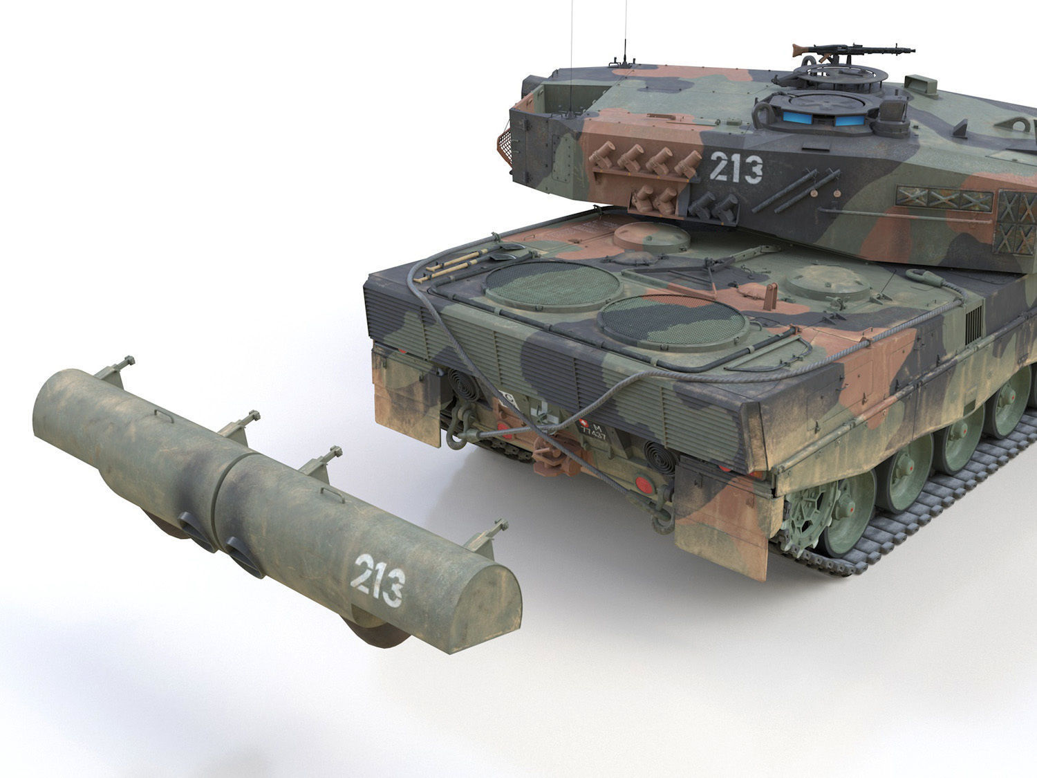 Panzer 87 Leopard - 213 - Swiss Army 3D model_11