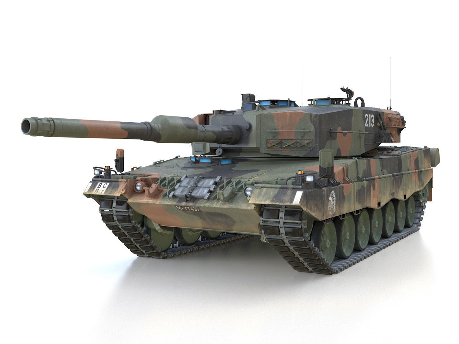 Panzer 87 Leopard - 213 - Swiss Army 3D model_1