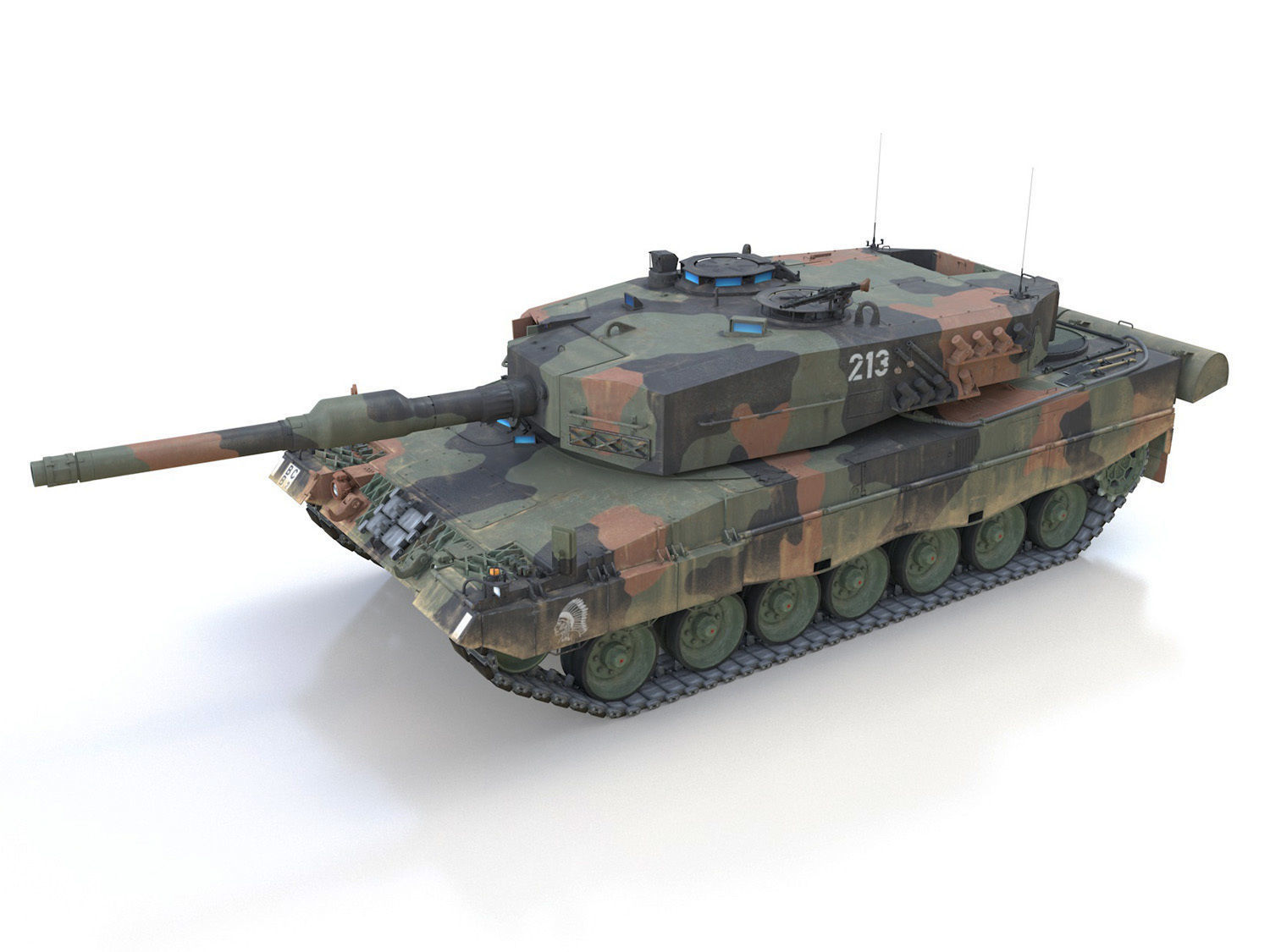 Panzer 87 Leopard - 213 - Swiss Army 3D model_2