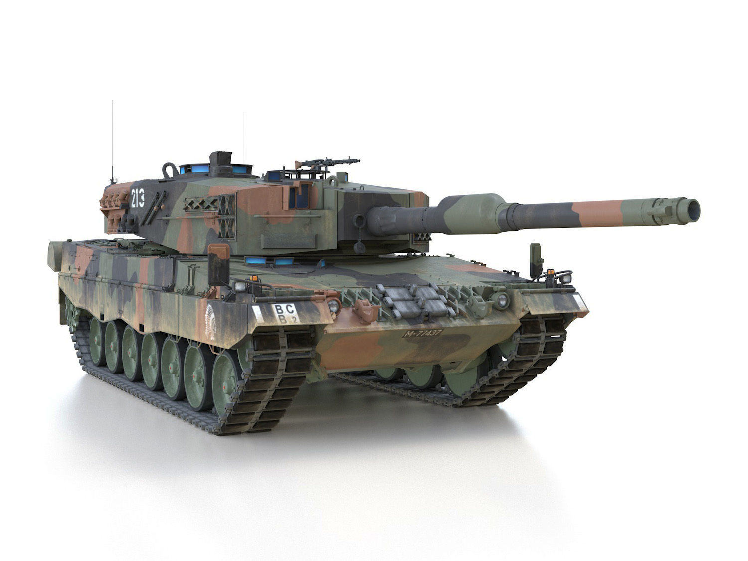 Panzer 87 Leopard - 213 - Swiss Army 3D model_10