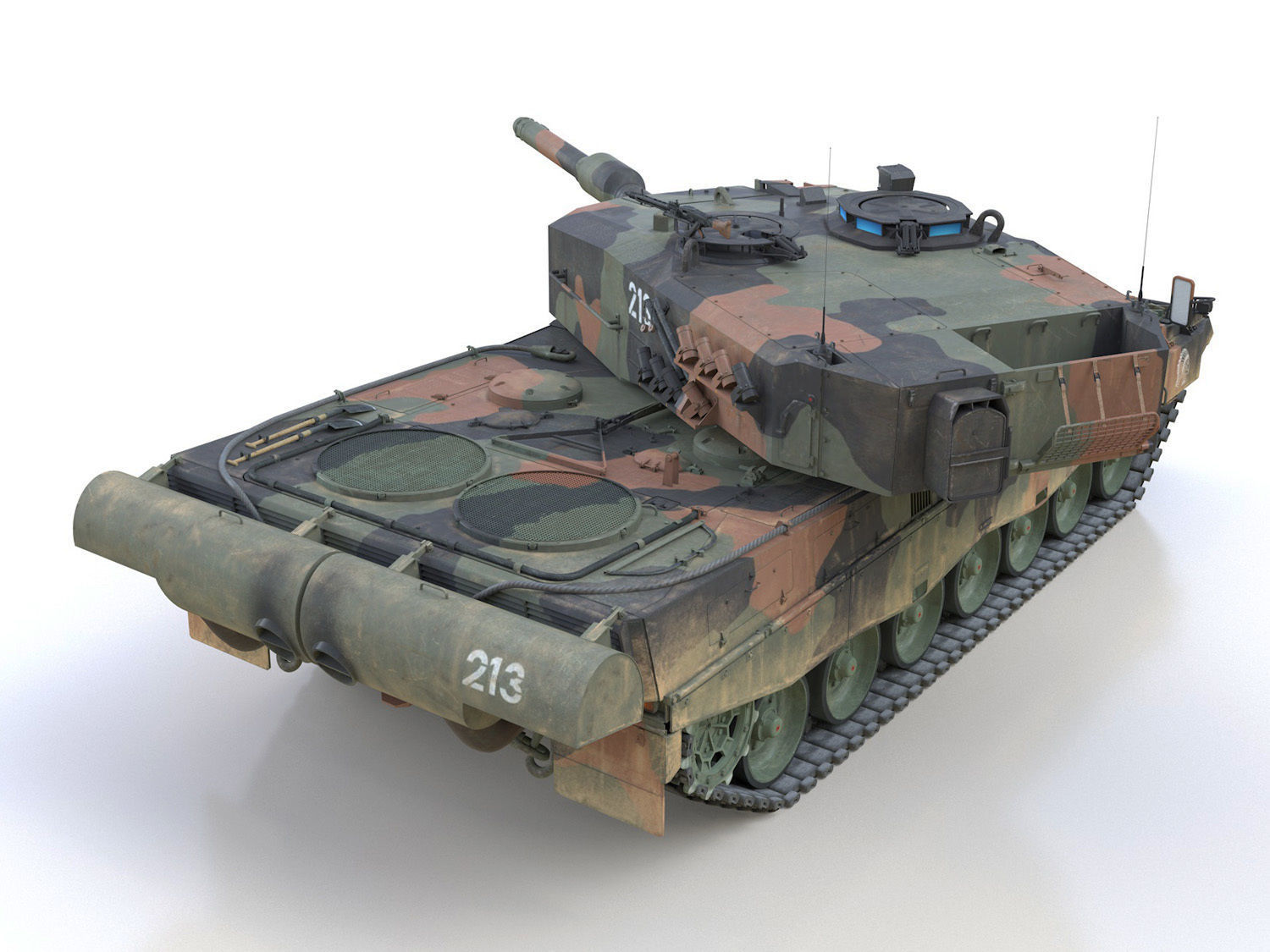 Panzer 87 Leopard - 213 - Swiss Army 3D model_7