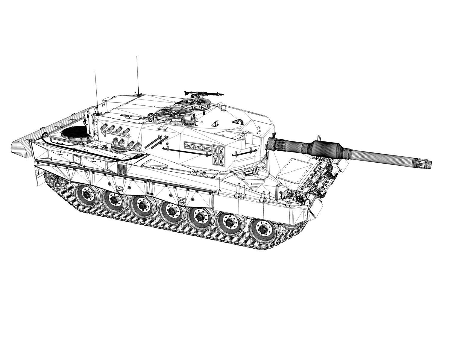 Panzer 87 Leopard - 213 - Swiss Army 3D model_15