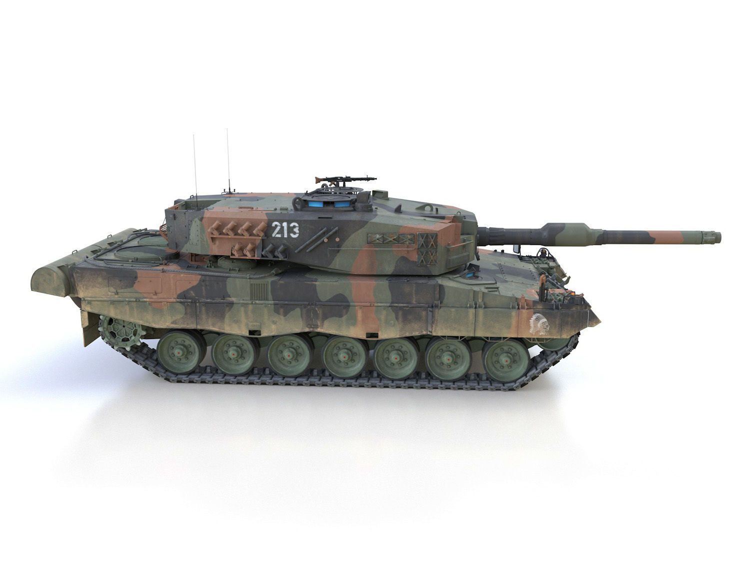 Panzer 87 Leopard - 213 - Swiss Army 3D model_8