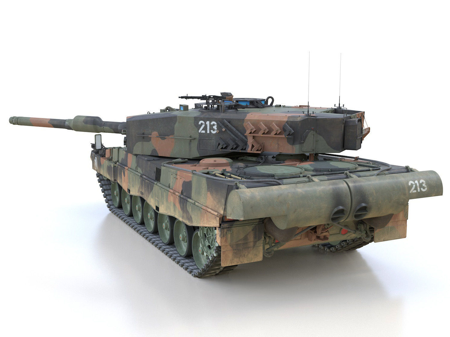 Panzer 87 Leopard - 213 - Swiss Army 3D model_5