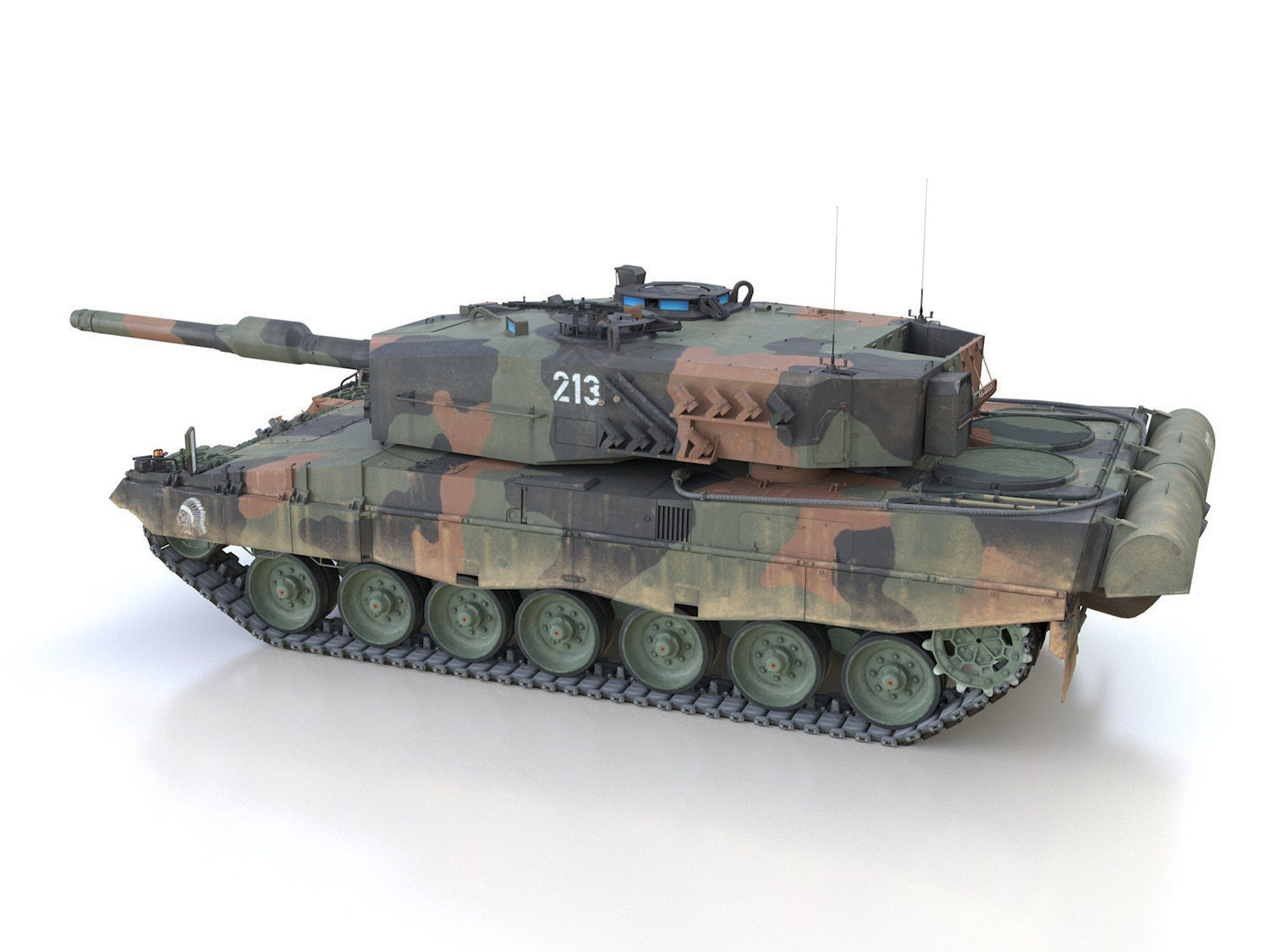 Panzer 87 Leopard - 213 - Swiss Army 3D model_3