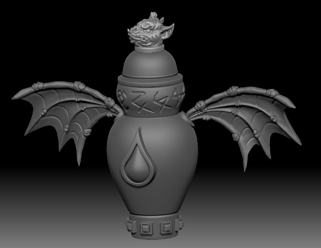 gargoyle urn 3d print Free 3D print model_8