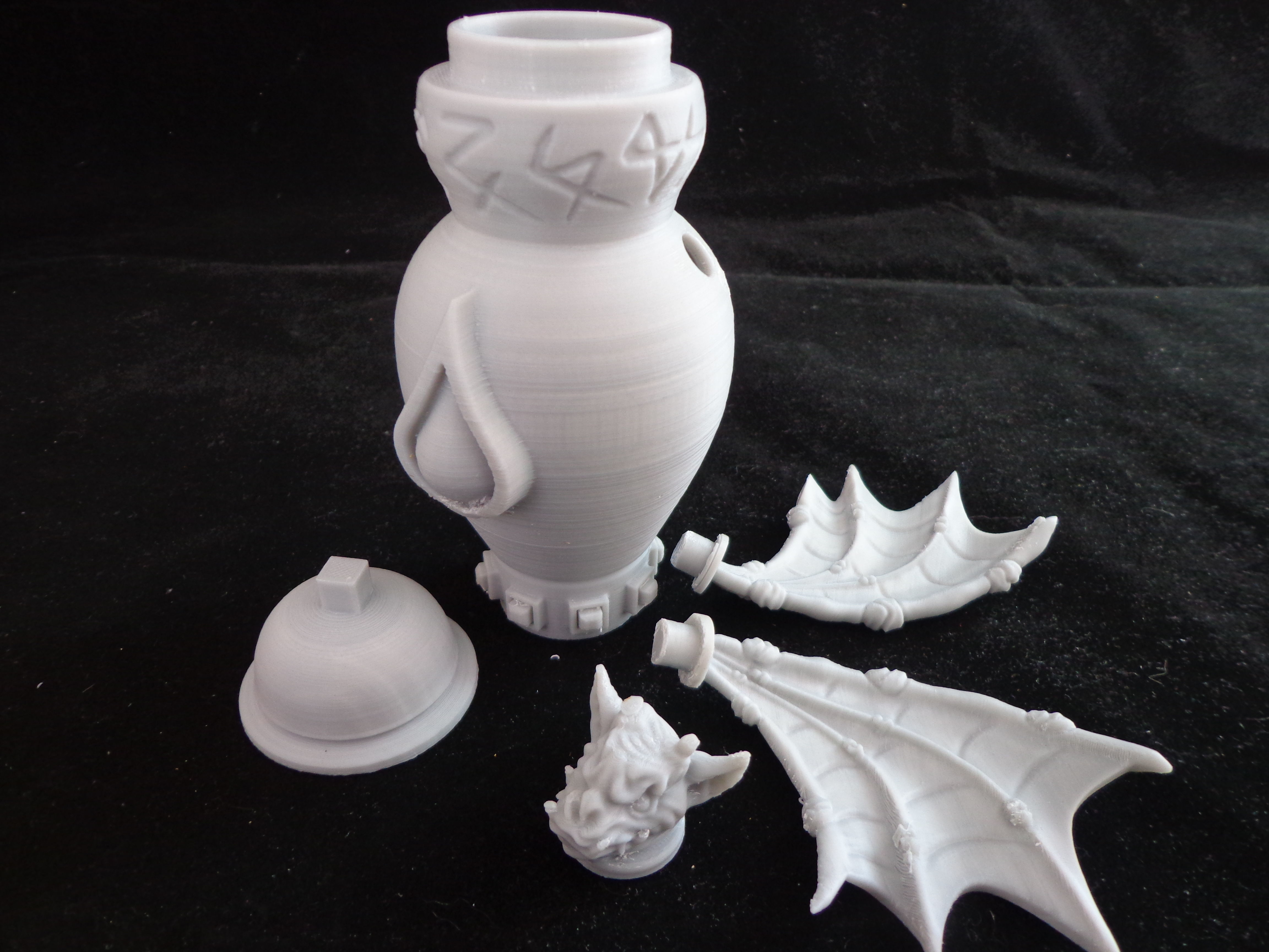 gargoyle urn 3d print Free 3D print model_6